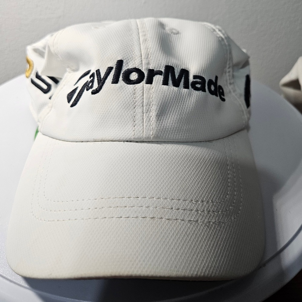 TaylorMade Golf Hat Mens OSFA White M1 PSi Performance Adjustable Strapback Cap